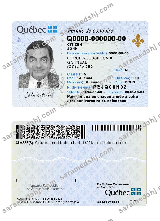 Canada Quebec new driving license